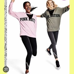 Black mesh PINK sweater